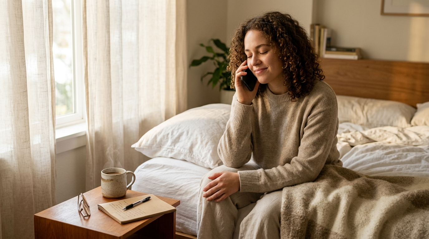 AI motivation phone call morning — Mimicall